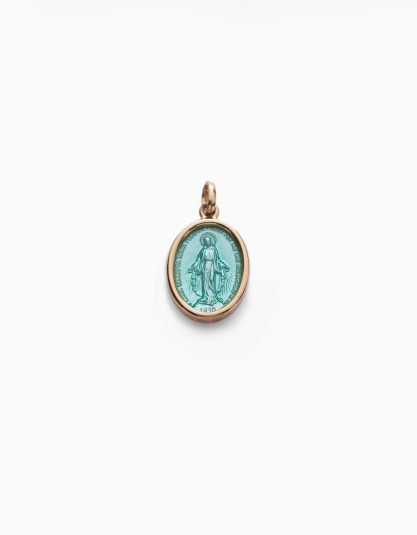 Ciondolo classico con Castone madonna miracolosa elena braccini